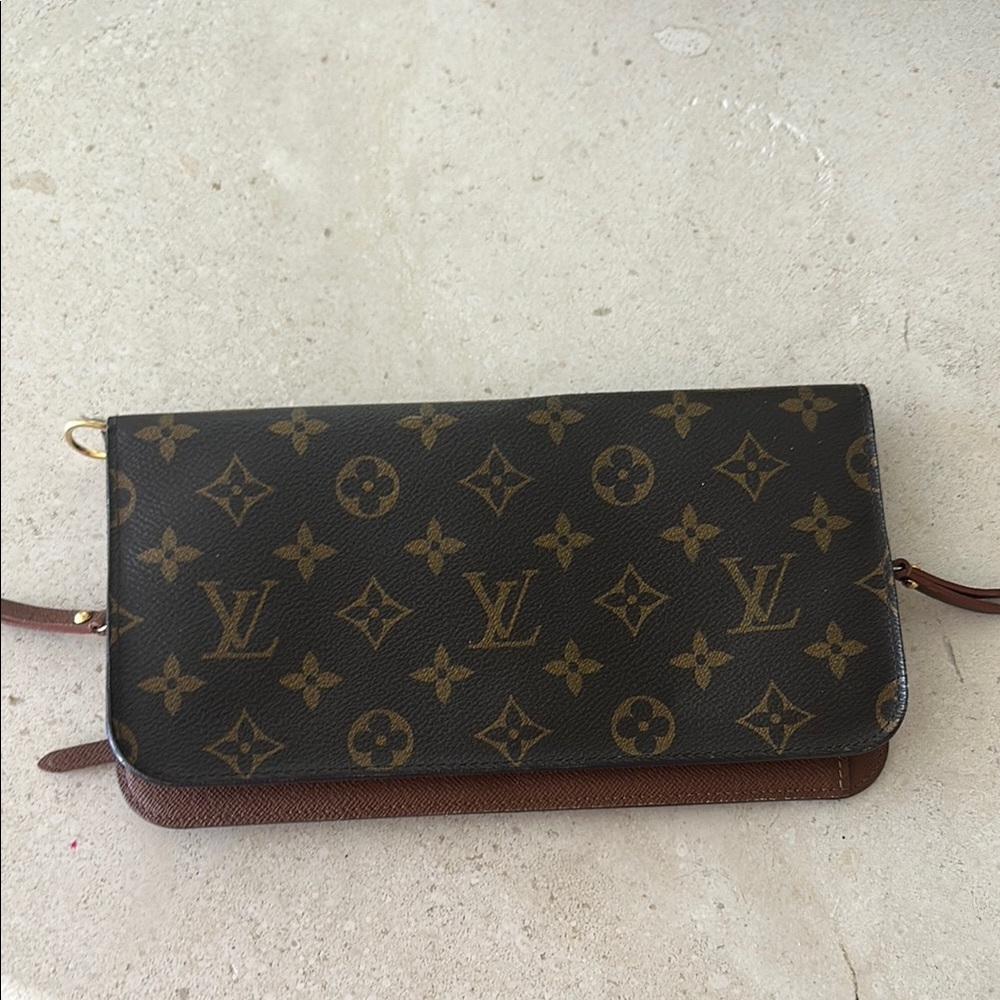 Louis Vuitton Brown and Tan Monogram Wallet
